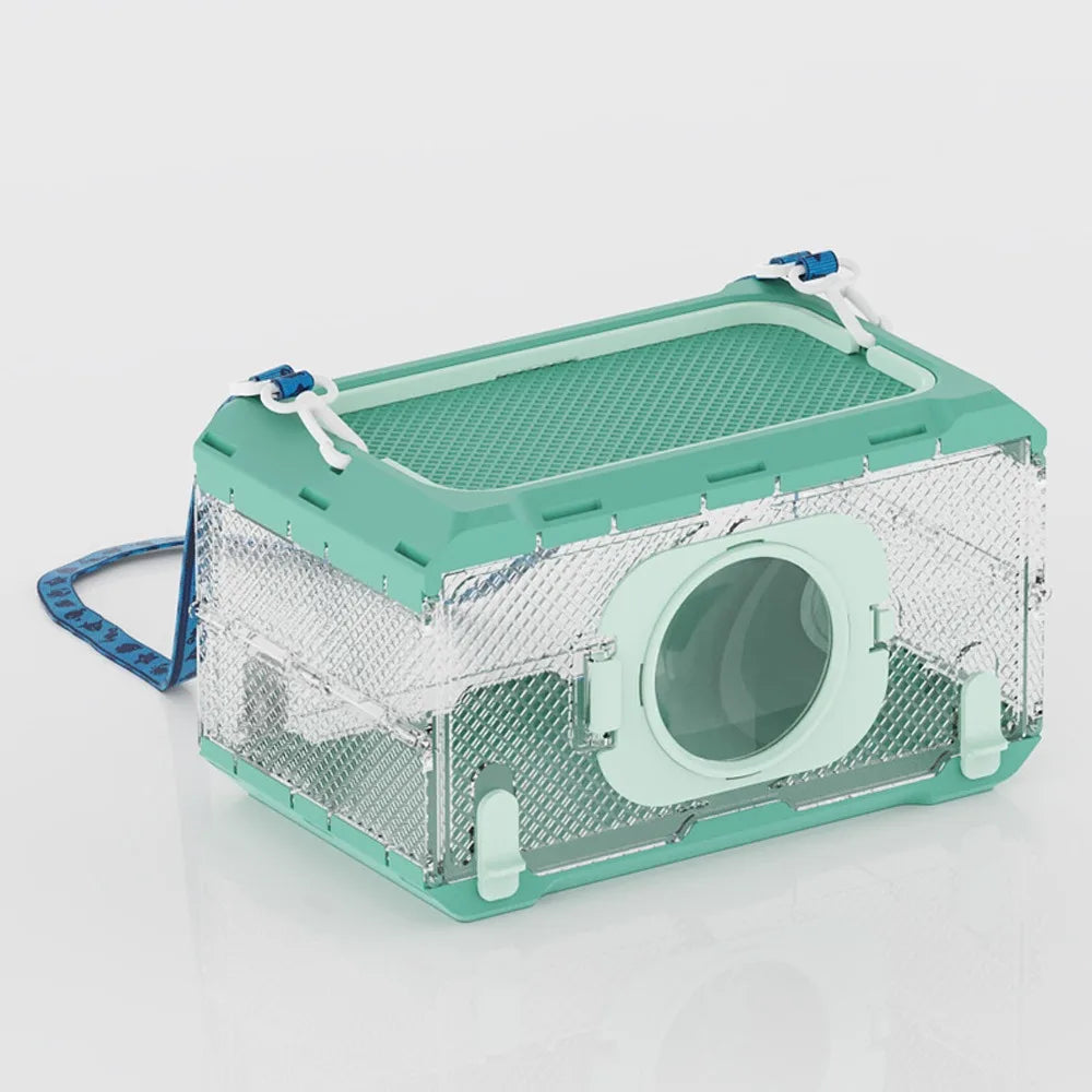 Folding Insect Observation Box Transparent Waterproof Portable Hamster Cage Wear Resistant Pet Observation Box for Outdoor