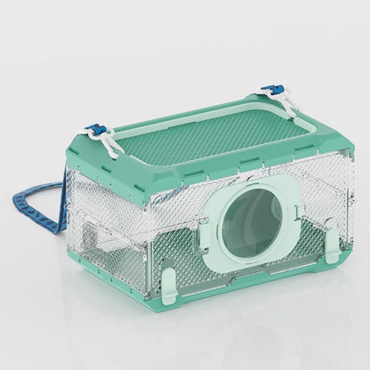 Folding Insect Observation Box Transparent Waterproof Portable Hamster Cage Wear Resistant Pet Observation Box for Outdoor