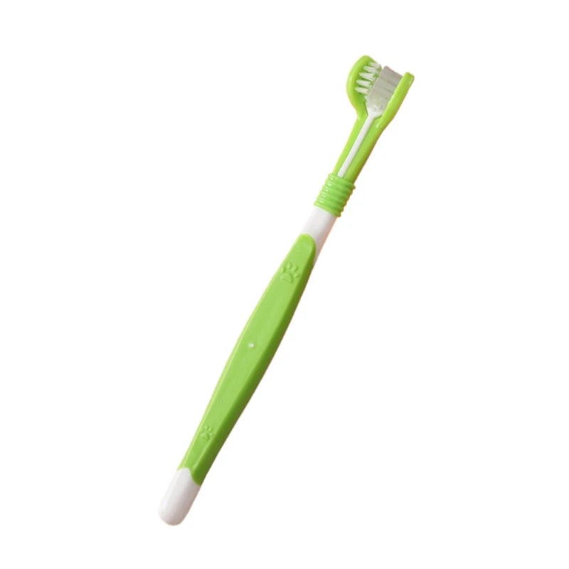 3-Sided Pet Toothbrush Dog Plastic Toothbrush Removing Bad Breath Tartar Cleaning Mouth Pet Dental Care Cat Cleaning Mouth