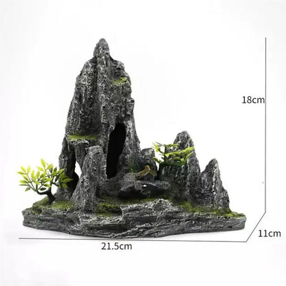 Ecological Lacape Aquarium Decoration Resin Mountain Scenery Pet Fi Tank Decorative Accories Simulation Mountain Ston...