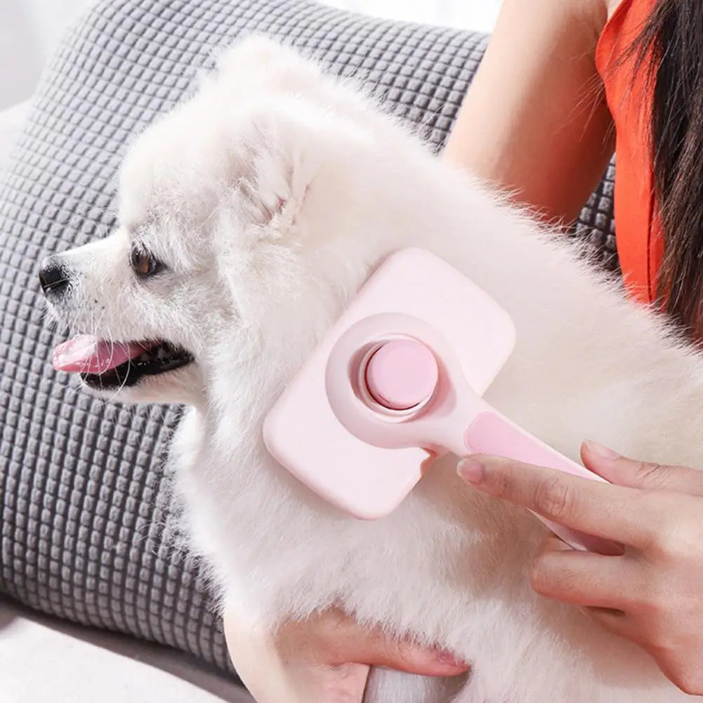 Pet Brush for Dogs Skin-friendly Pet Grooming Brushes for Shedding Cats Dogs Self-cleaning Comb Massage Tool for Puppy