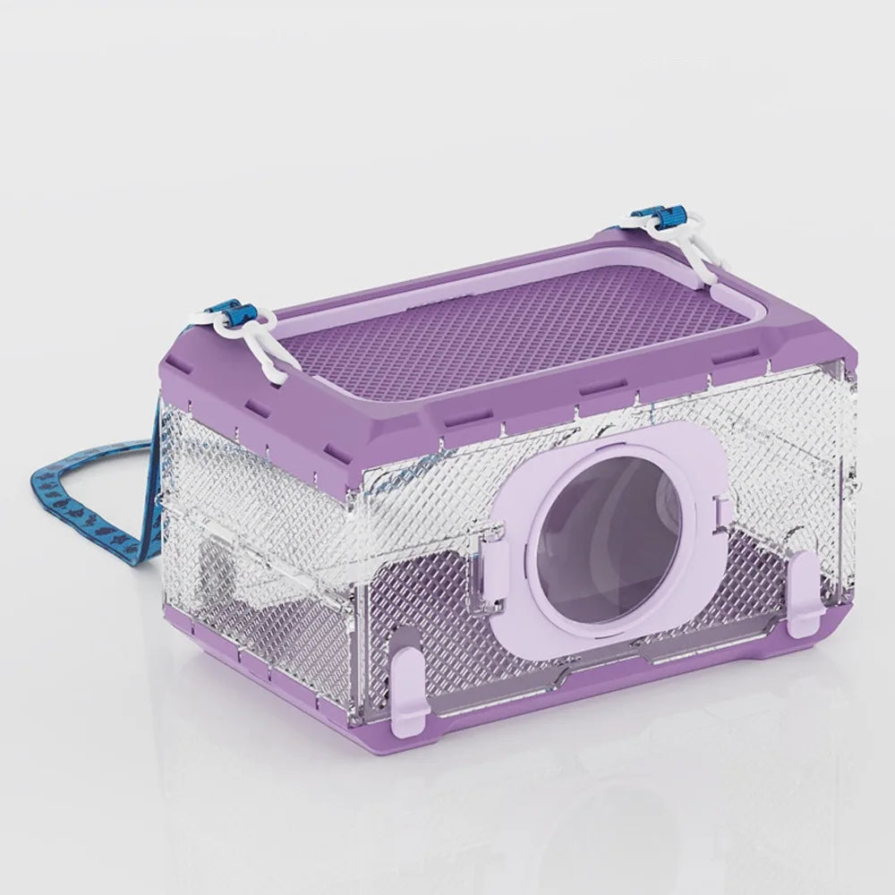 Folding Insect Observation Box Transparent Waterproof Portable Hamster Cage Wear Resistant Pet Observation Box for Outdoor