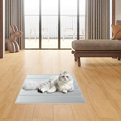 Pet Cooling Mat Foldable Self-Cooling Mat Scratch Resistant Leakproof Design Pet Supplies For Outdoor Indoor Crate Car Kennel
