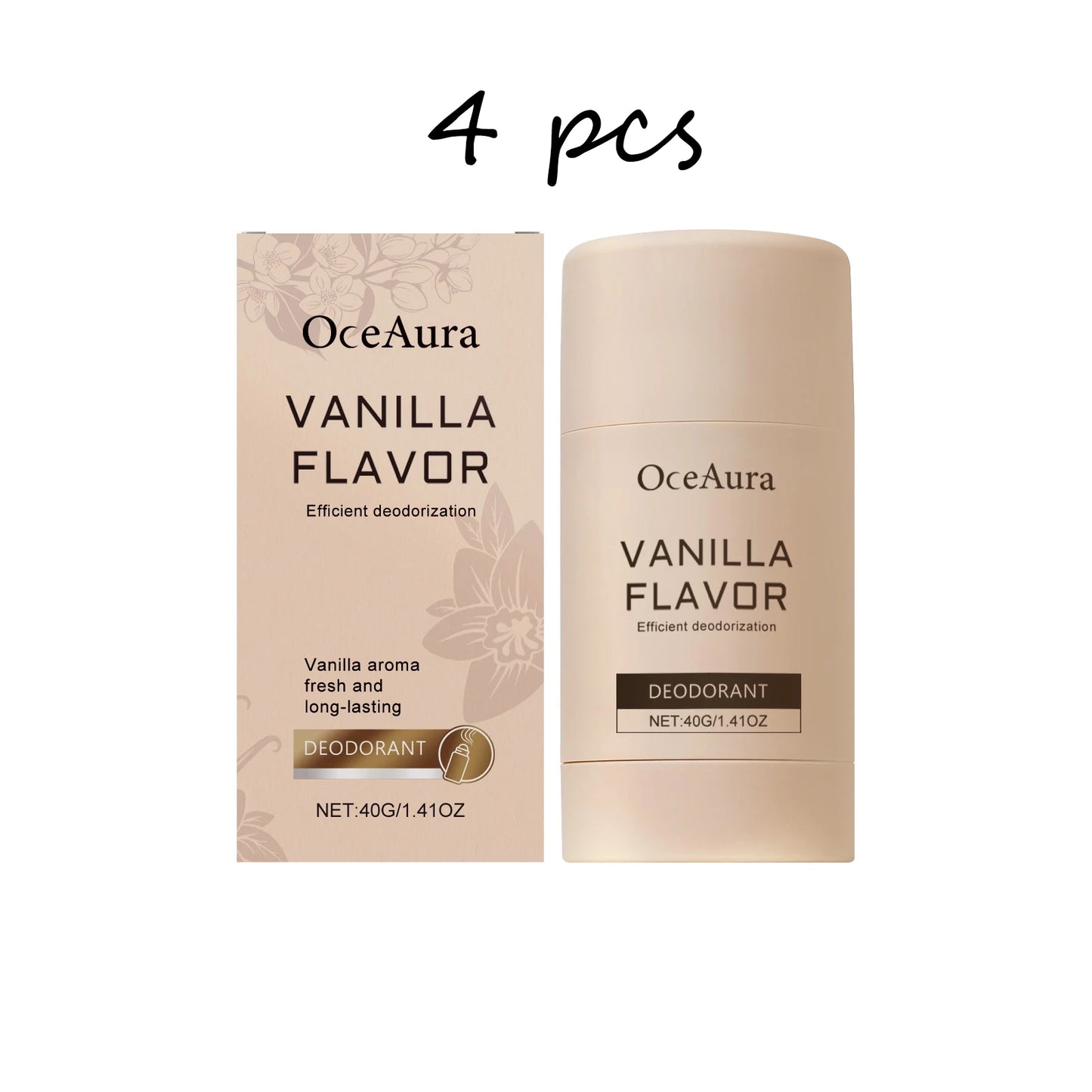 Oceaura Vanilla Body Deodorant Balm Stick Lasting Fragrance Enhance Charming Remove Body Odors Refreshing Natural Solid Balm