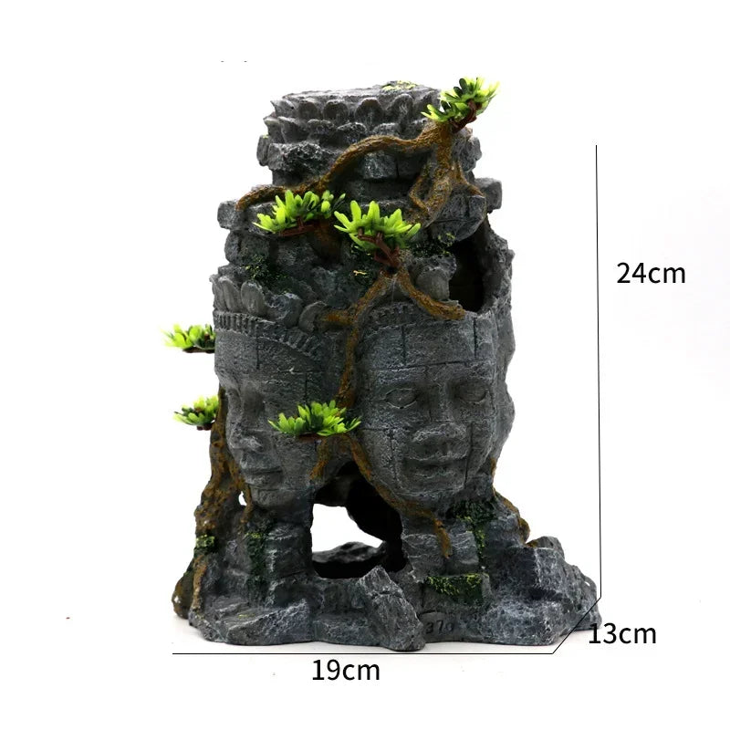 Reptile Resin Decoration Turtle Snake Lizard Reptiles Hiding Hole Fish Tank Scenery Reptiles Box Aquarium Landscape Decorations