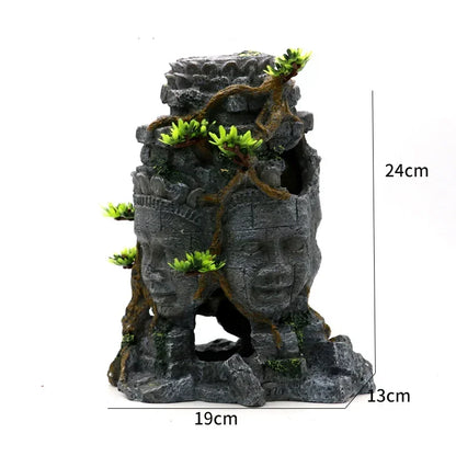 Reptile Resin Decoration Turtle Snake Lizard Reptiles Hiding Hole Fish Tank Scenery Reptiles Box Aquarium Landscape Decorations