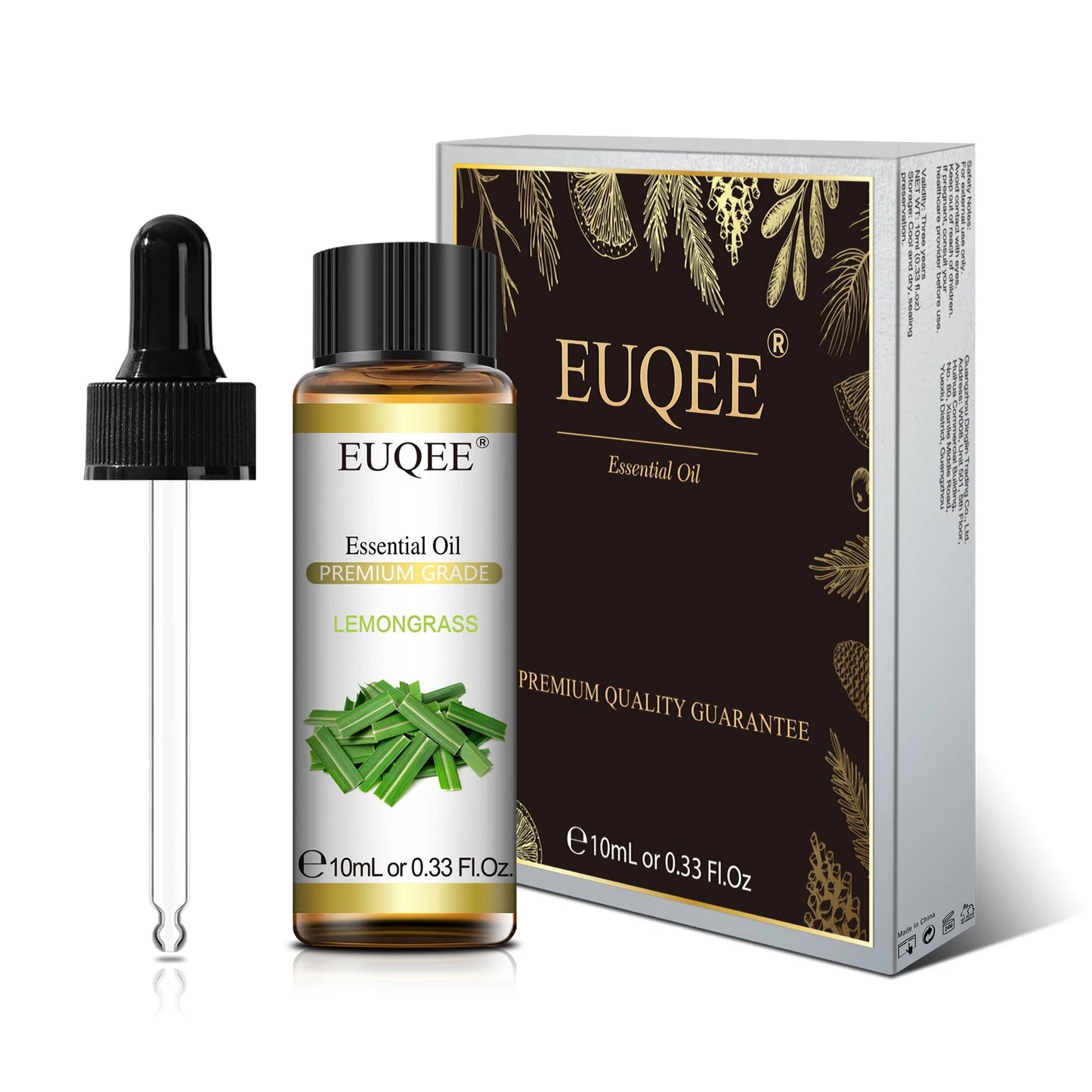 EUQEE 10ml Pure Natural Essential Oil Lavender Jasmine Eucalyptus Vanilla Sandalwood Sweet Orange Lemon Oregano Neroli Fragrance