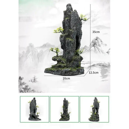 Ecological Lacape Aquarium Decoration Resin Mountain Scenery Pet Fi Tank Decorative Accories Simulation Mountain Ston...
