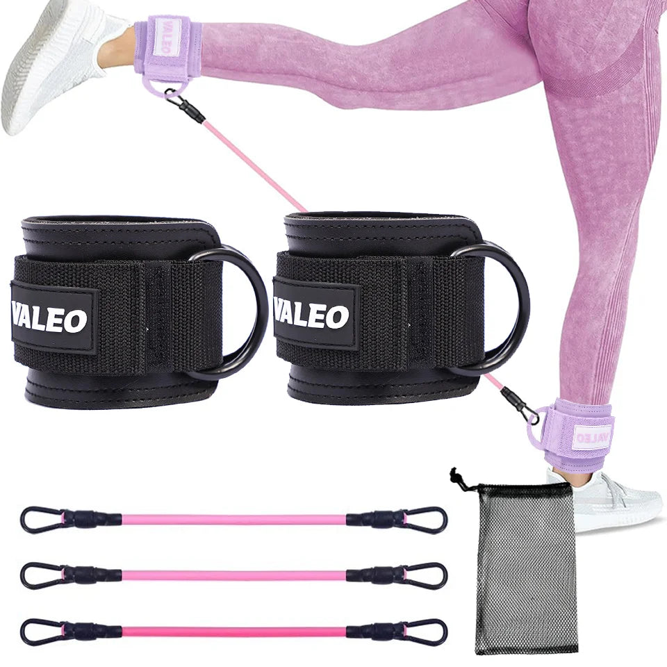 LOOGDEEL 1Pcs Ankle Straps Set Foot Support Cuff Unisex Yoga Pilates Resistance Bands With Ankle Padd Weight Leg Training Brace