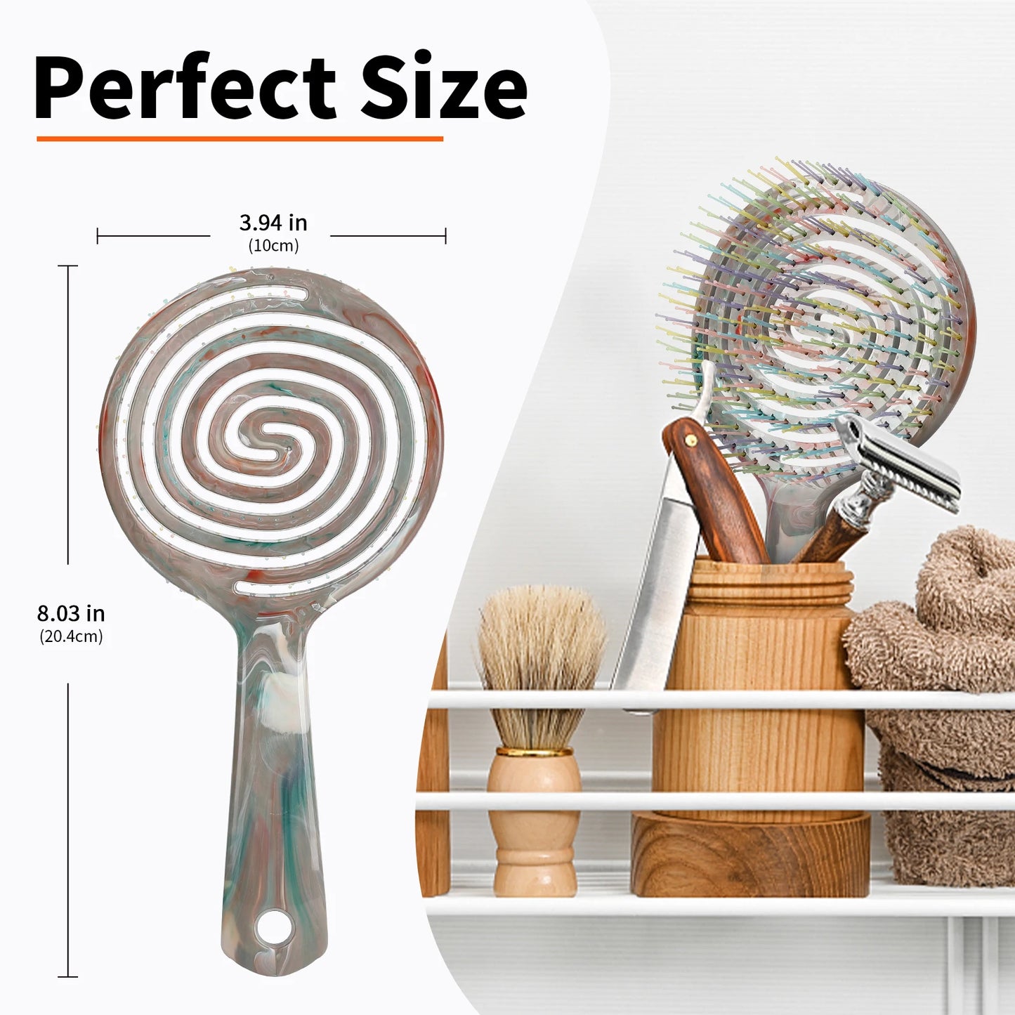 Wide Curved Vented Hair Brush Detangle with Nylon Bristles Best for Men Women Brushes