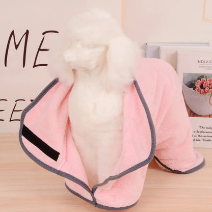 Super absorbent dog bathrobe - Quick-drying pet towel pack, suitable for small/large dogs and cats, full-body coverage, comforta