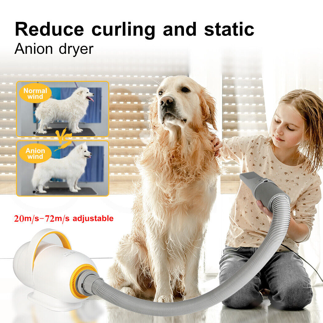 Pawz Pet Hair Dryer Grooming Dog Cat Blow Speed Hairdryer Blower Heater 3200W