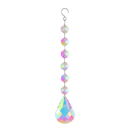 Star Moon Crystal Sun Catcher Bohemian Rainbow Maker Wind Chime  Home Outdoor Garden Hanging Ornament Window Decoration New In