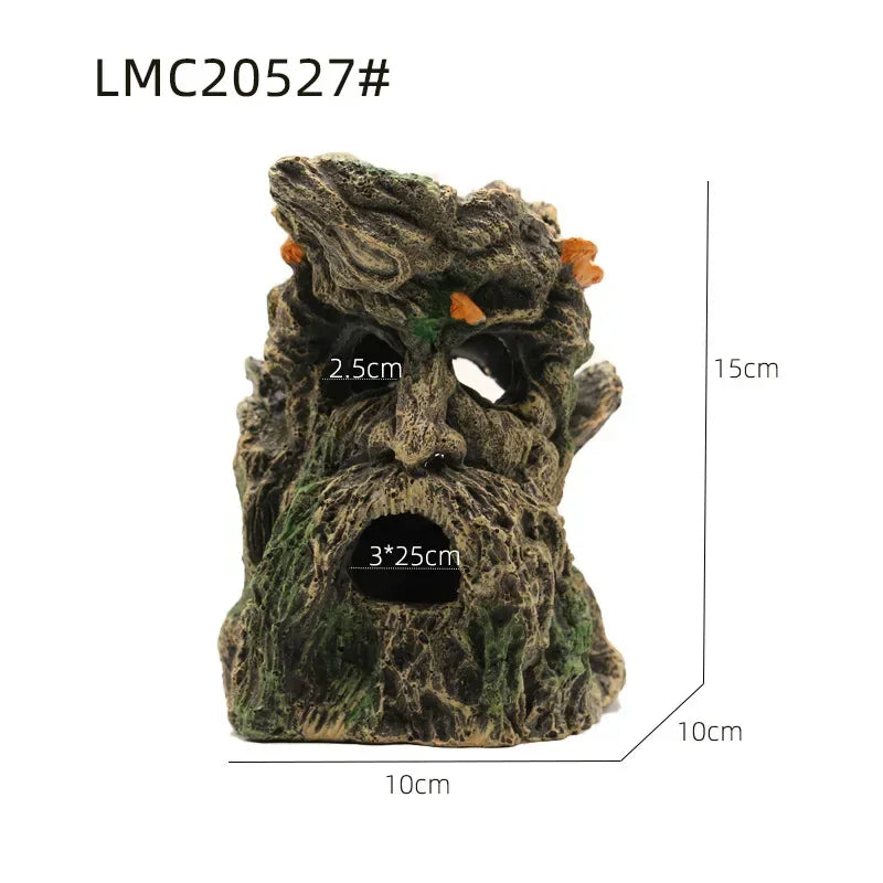 Reptile Resin Decoration Turtle Snake Lizard Reptiles Hiding Hole Fish Tank Scenery Reptiles Box Aquarium Landscape Decorations