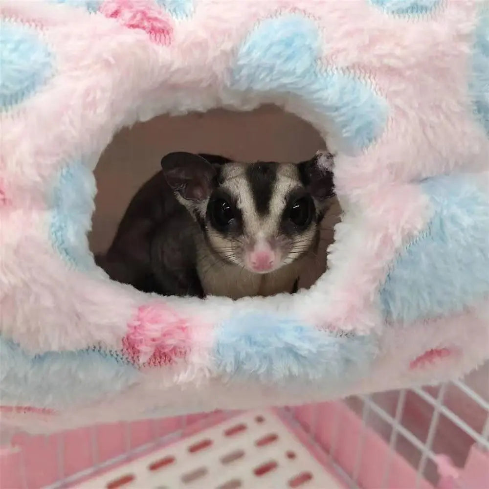 Pet Supplies Hanging Bird Nest Plush Squirrel Beds Hamster Cage Pet Hammock Pet Sleeping Bag