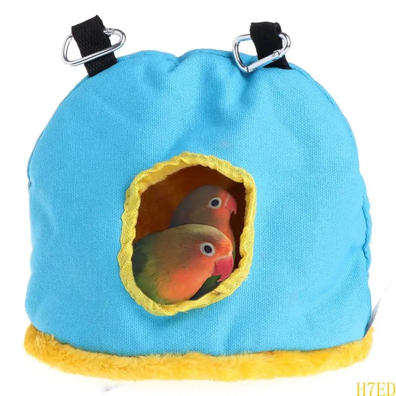 H7ED Parrot Hammock Hanging Tent for Budgies Parakeets Small Animals Plush House
