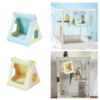 Bird Nest House Parrot Hanging Tent,Hanging Hammock All Seasons Use Hut Bird Bed for Parakeets Small Animals Cockatiels