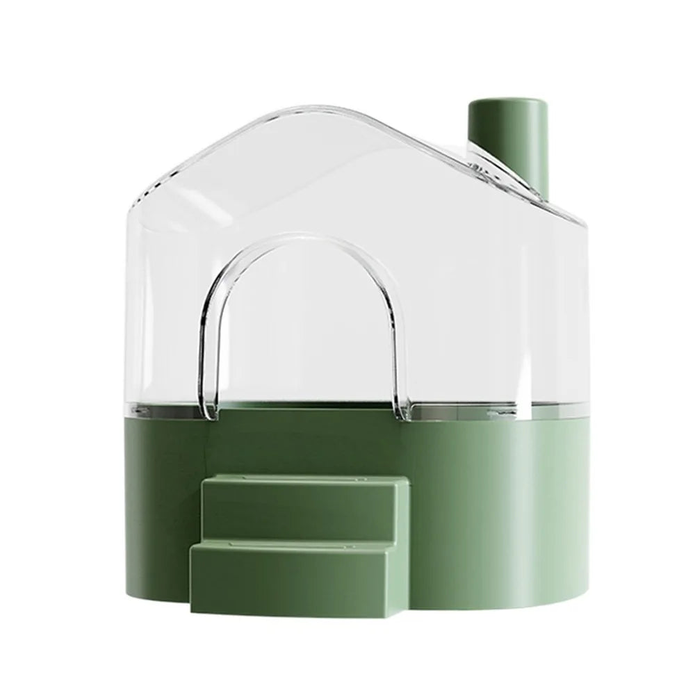 Detachable Pet Bird Bath Box Transparent Large Space Hamster Bathtub Anti-leak Household Hamster Bath House Bathtub Supplies