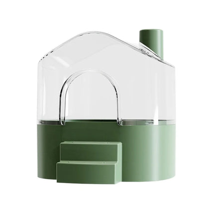 Detachable Pet Bird Bath Box Transparent Large Space Hamster Bathtub Anti-leak Household Hamster Bath House Bathtub Supplies