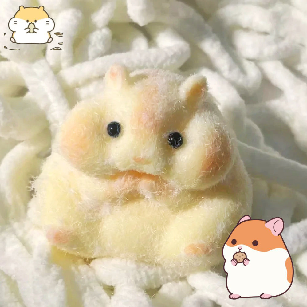 Taba Squishy Toy Mushy Silicone Mochi Toy Fuzzy Cute Hamster Handmade NEW Fidget Toy Relief  Stress Relax Gift