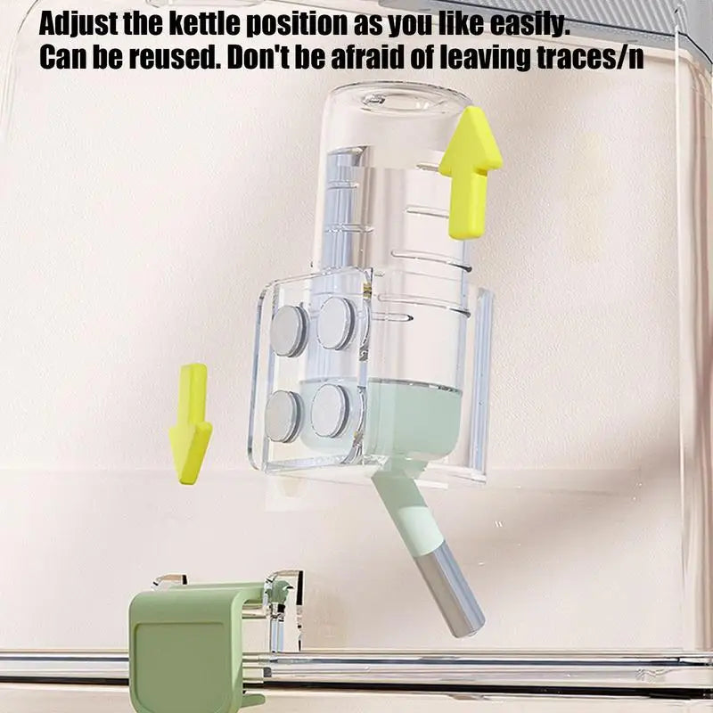 Hamster Water Bottle Stand Acrylic Transparent Feeder Bracket For Squirrels Leakproof Hamster Water Bottle Magnetic Holder