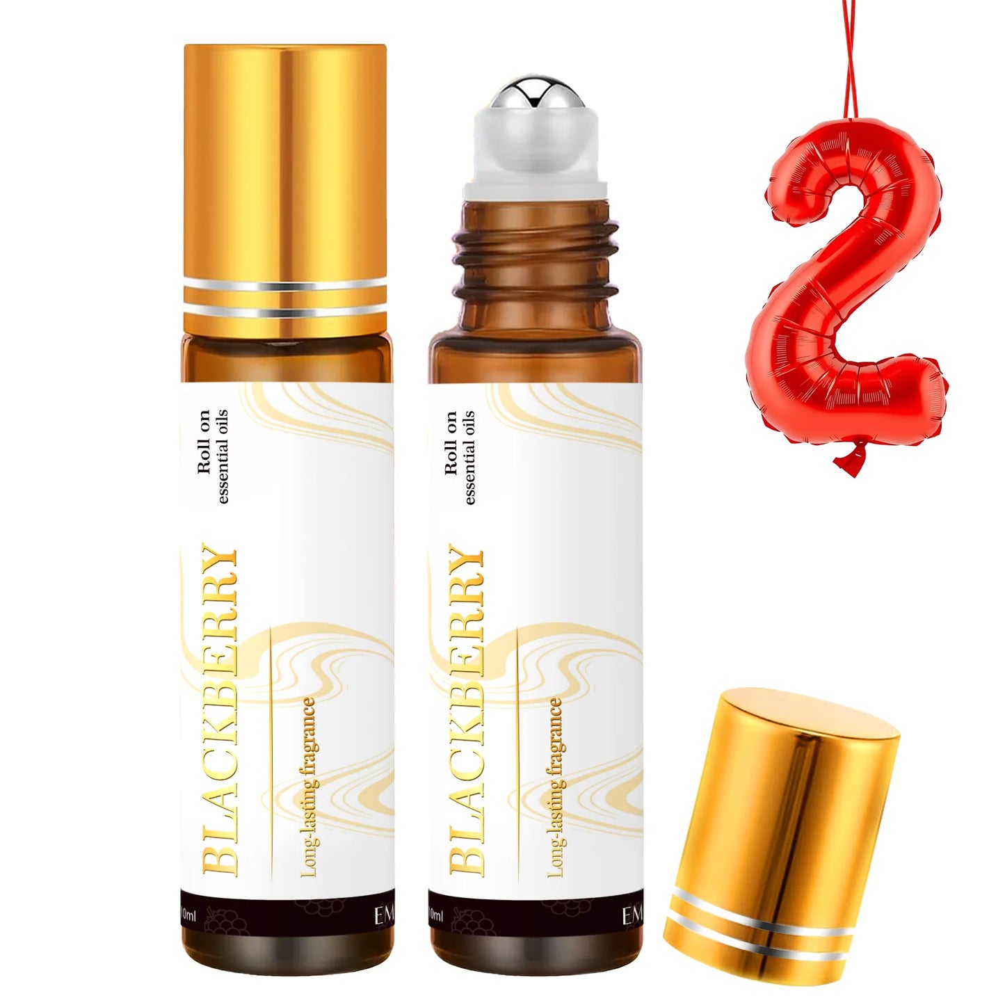 2PC 10ml Roller Essential Oils Massage oil Coffee Lollipop Vanilla coconut Lavender Peony Cotton Candy Raspberry Cherry Gifts