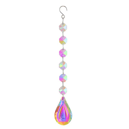 Star Moon Crystal Sun Catcher Bohemian Rainbow Maker Wind Chime  Home Outdoor Garden Hanging Ornament Window Decoration New In
