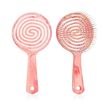 Wide Curved Vented Hair Brush Detangle with Nylon Bristles Best for Men Women Brushes