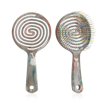 Wide Curved Vented Hair Brush Detangle with Nylon Bristles Best for Men Women Brushes