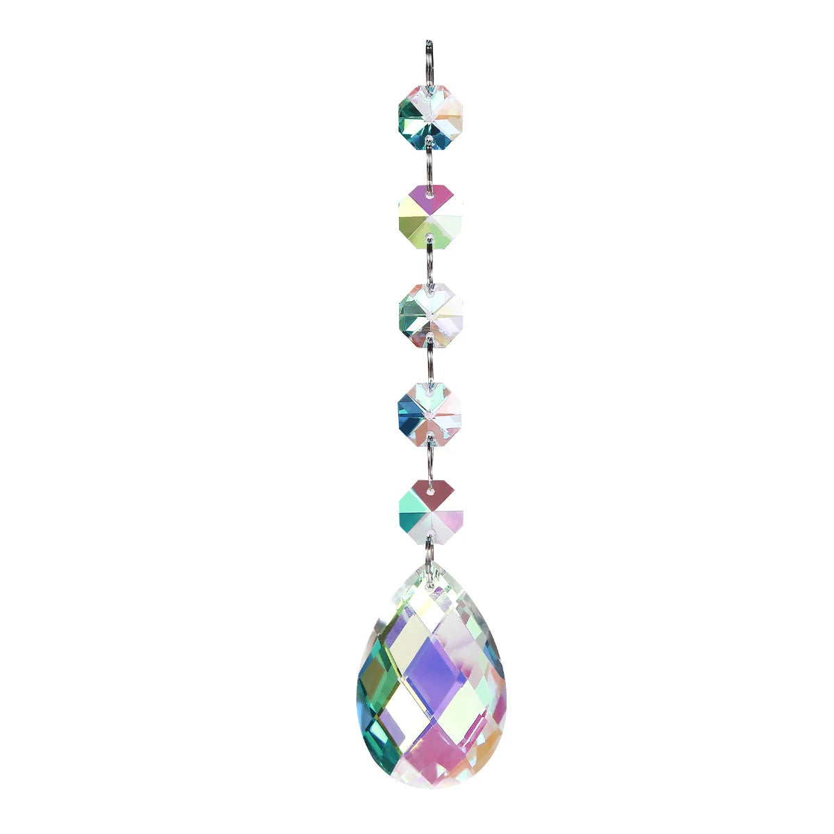 Sun Catchers With Crystals, Hanging Crystals Suncatchers For Windows, Colored Crystals Prisms  Pendant Suncatchers Beads New