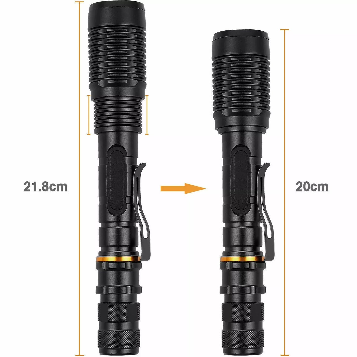 Police Tactical   LED High Powered 5-Zoom 18650 Flashlight  Torch