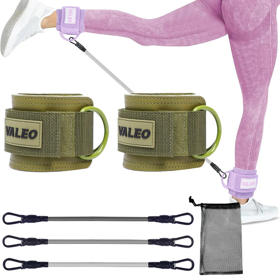 LOOGDEEL 1Pcs Ankle Straps Set Foot Support Cuff Unisex Yoga Pilates Resistance Bands With Ankle Padd Weight Leg Training Brace