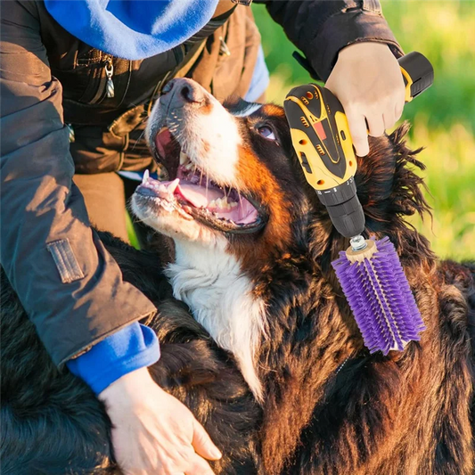 M11K-2 Pcs Livestock Mini Drill Scratch Brush Purple Brush Grooming Kit Suitable For Cattle, Cows, Horses, Sheep And Pigs
