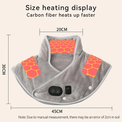 Electric Heating Shoulder Neck Pad Cervical Wrap Three Gear Thermal Compress Massager Vibration Shawl Warm Back Tool Relax Brace
