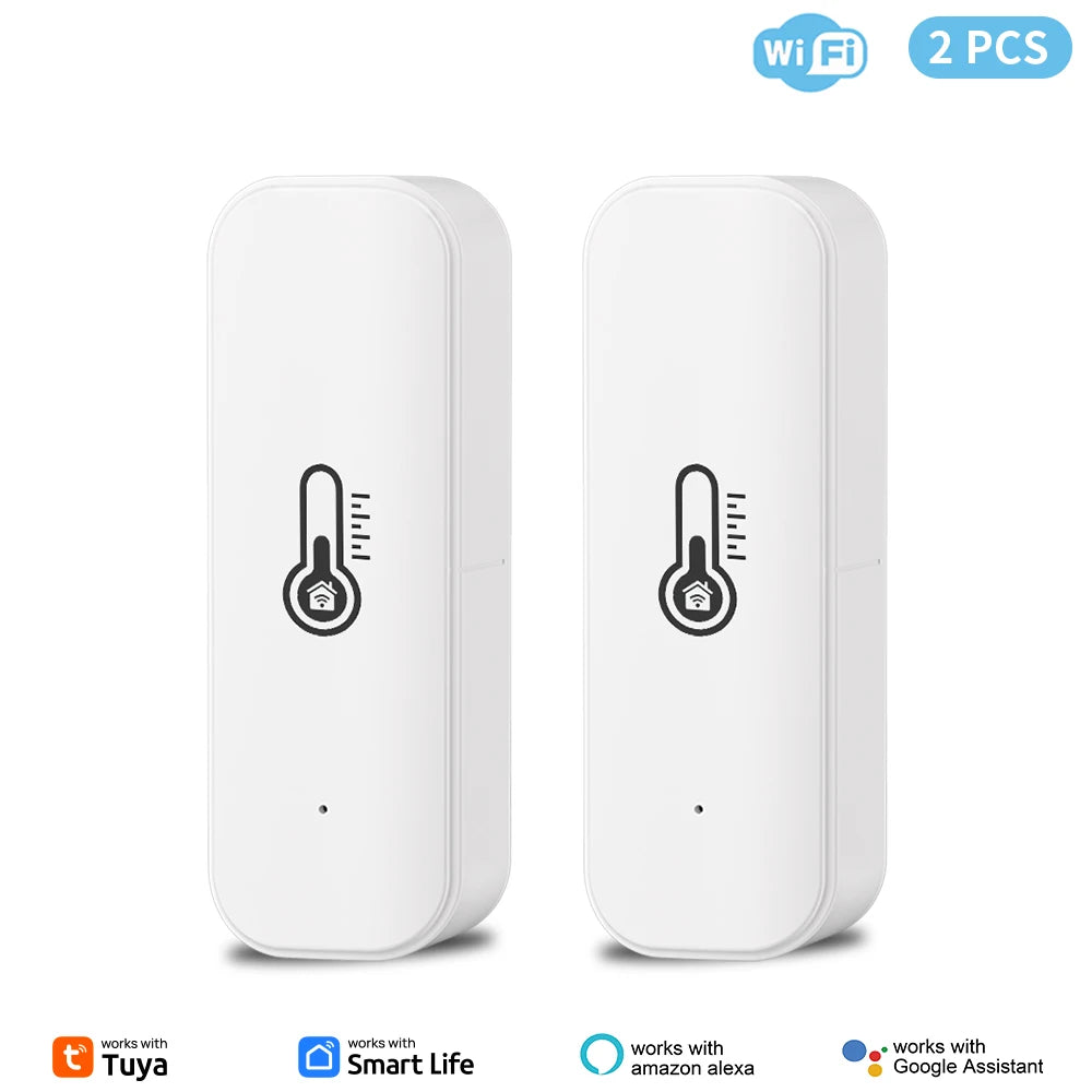 Tuya Zigbee or WiFi Temperature Humidity Sensor Home Connected Thermometer Compatible With Smart Life Alexa Google Assistant