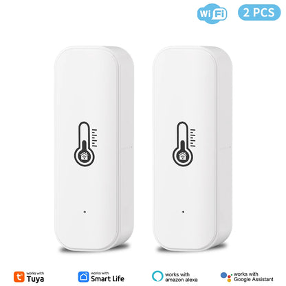 Tuya Zigbee or WiFi Temperature Humidity Sensor Home Connected Thermometer Compatible With Smart Life Alexa Google Assistant