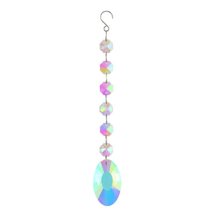 Star Moon Crystal Sun Catcher Bohemian Rainbow Maker Wind Chime  Home Outdoor Garden Hanging Ornament Window Decoration New In