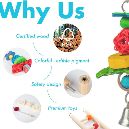 Small Bird Playground for Top of Cage Tree Bird Stands for Parrots Bird Play Ground - outside Bird Cage Toys - outside Bird Cage Accessories - Top Bird Cage Perch Cockatiel Playground (White, Small)