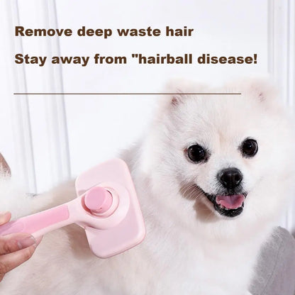 Pet Brush for Dogs Skin-friendly Pet Grooming Brushes for Shedding Cats Dogs Self-cleaning Comb Massage Tool for Puppy