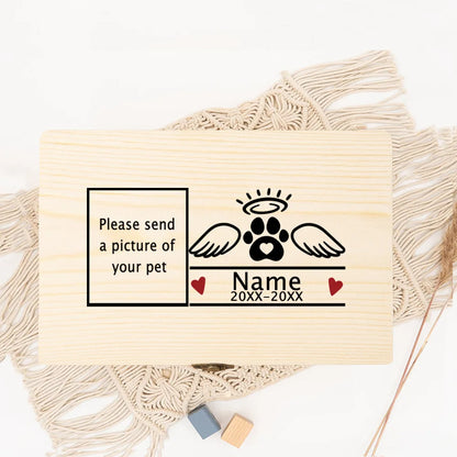 Personalized Pet Urn Customize Name and Date Dog Ashes Custom Funeral Box Pet Remains Wood Box Cremation Cat Ashes Urn Box