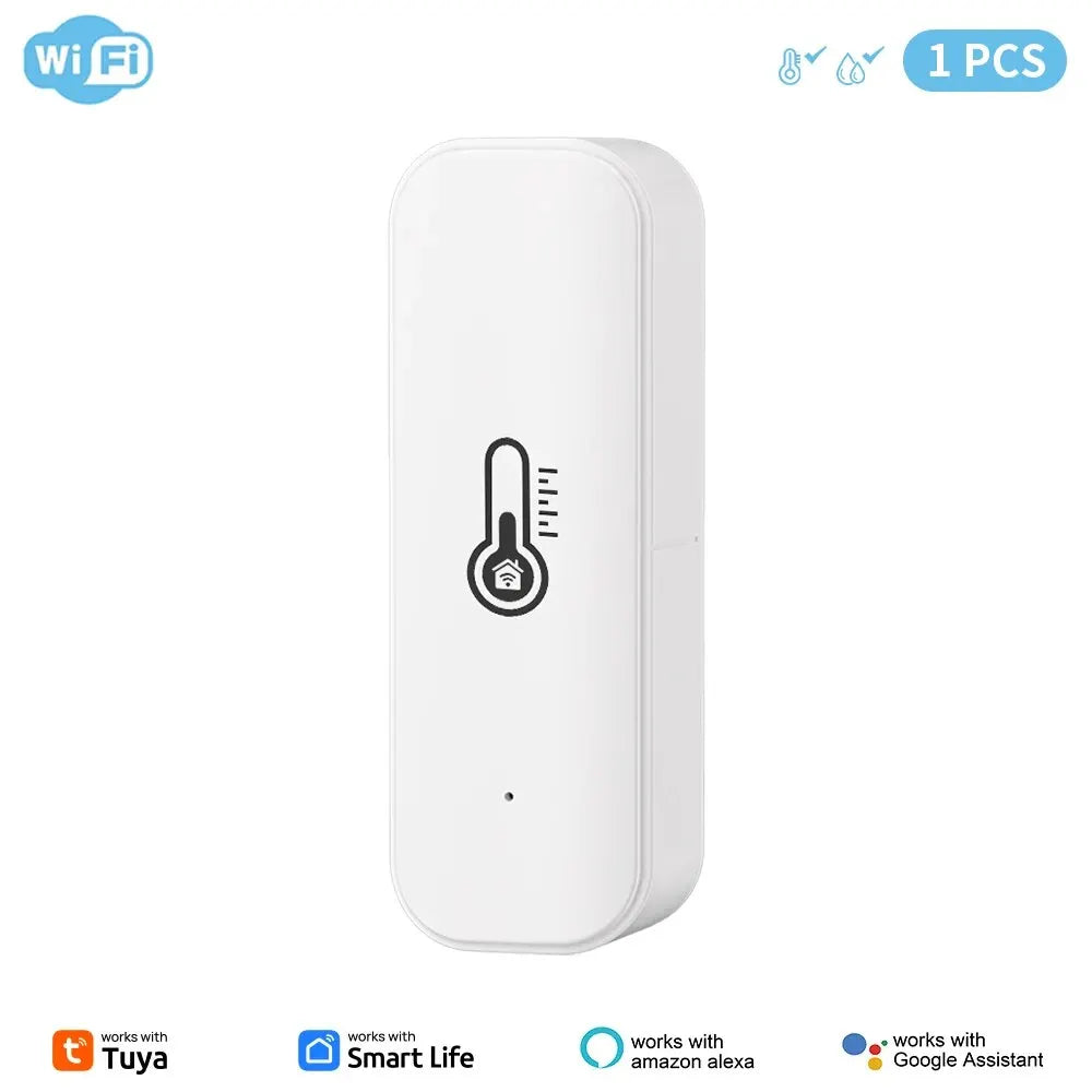 Tuya Zigbee or WiFi Temperature Humidity Sensor Home Connected Thermometer Compatible With Smart Life Alexa Google Assistant