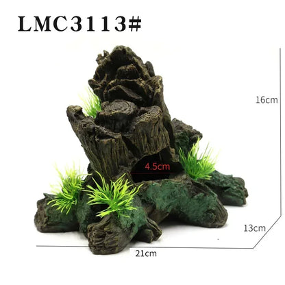 Reptile Resin Decoration Turtle Snake Lizard Reptiles Hiding Hole Fish Tank Scenery Reptiles Box Aquarium Landscape Decorations