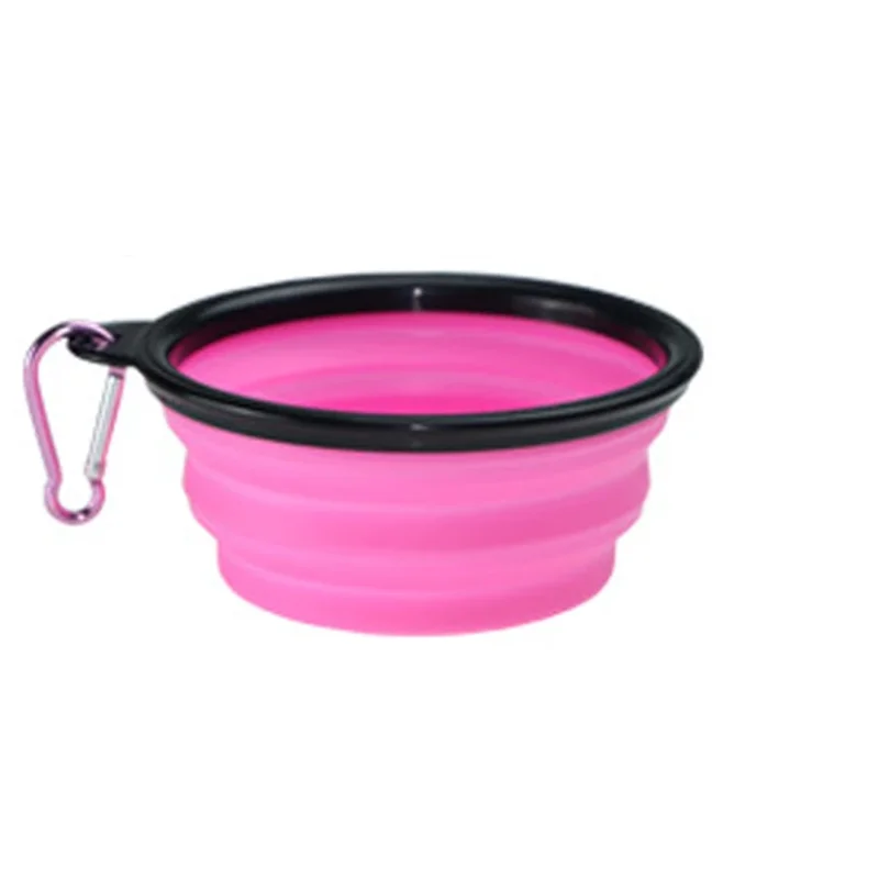 New 350ml Folding Bowl With Keychain Pet Bowl Portable Travel Dog Bowl Convenient Cat bowl Non-deformable Folding Bowl