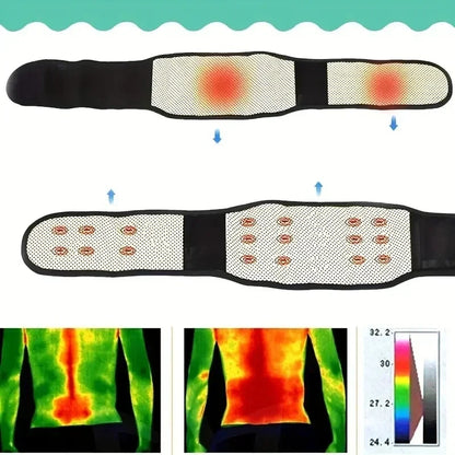 Adjustable 20-Magnet Self-Heating Magnetic Therapy Belt for Back and Waist – Sports Support & Waist Massage Belt