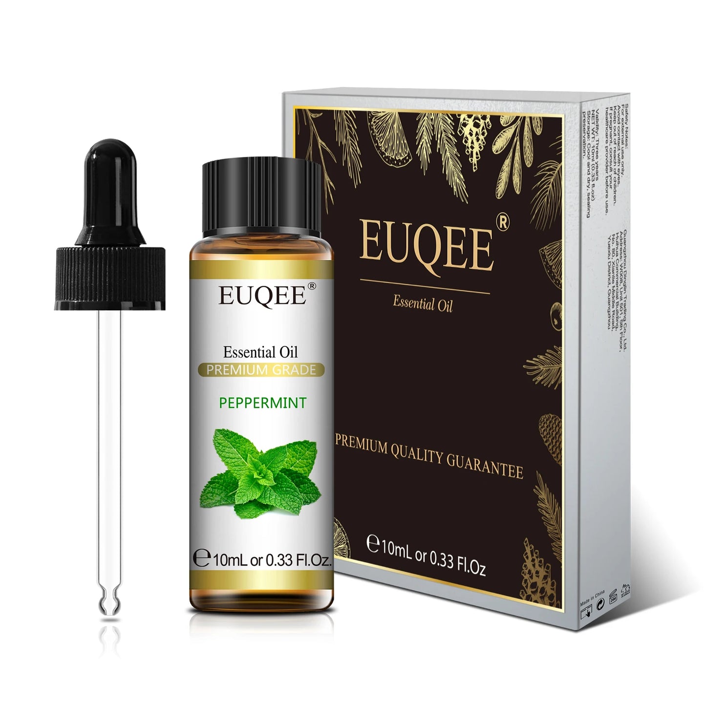 EUQEE 10ml Pure Natural Essential Oil Lavender Jasmine Eucalyptus Vanilla Sandalwood Sweet Orange Lemon Oregano Neroli Fragrance