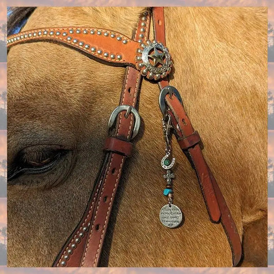 2025 Trend Horse Saddle And Bridle Charm Clip, Bless-This Horse And Rider Keep Safe Bridle Saddle Charm Gifts For Horse Rider