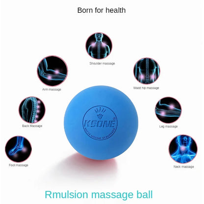 Rubber Fascia Massage Ball Yoga Fitness Muscle Relaxation Pain Relief Healt Care Portable Physiotherapy Lacrosse Massage Ball
