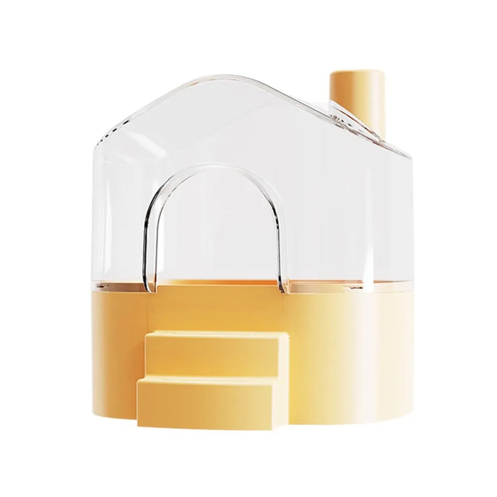 Detachable Pet Bird Bath Box Transparent Large Space Hamster Bathtub Anti-leak Household Hamster Bath House Bathtub Supplies