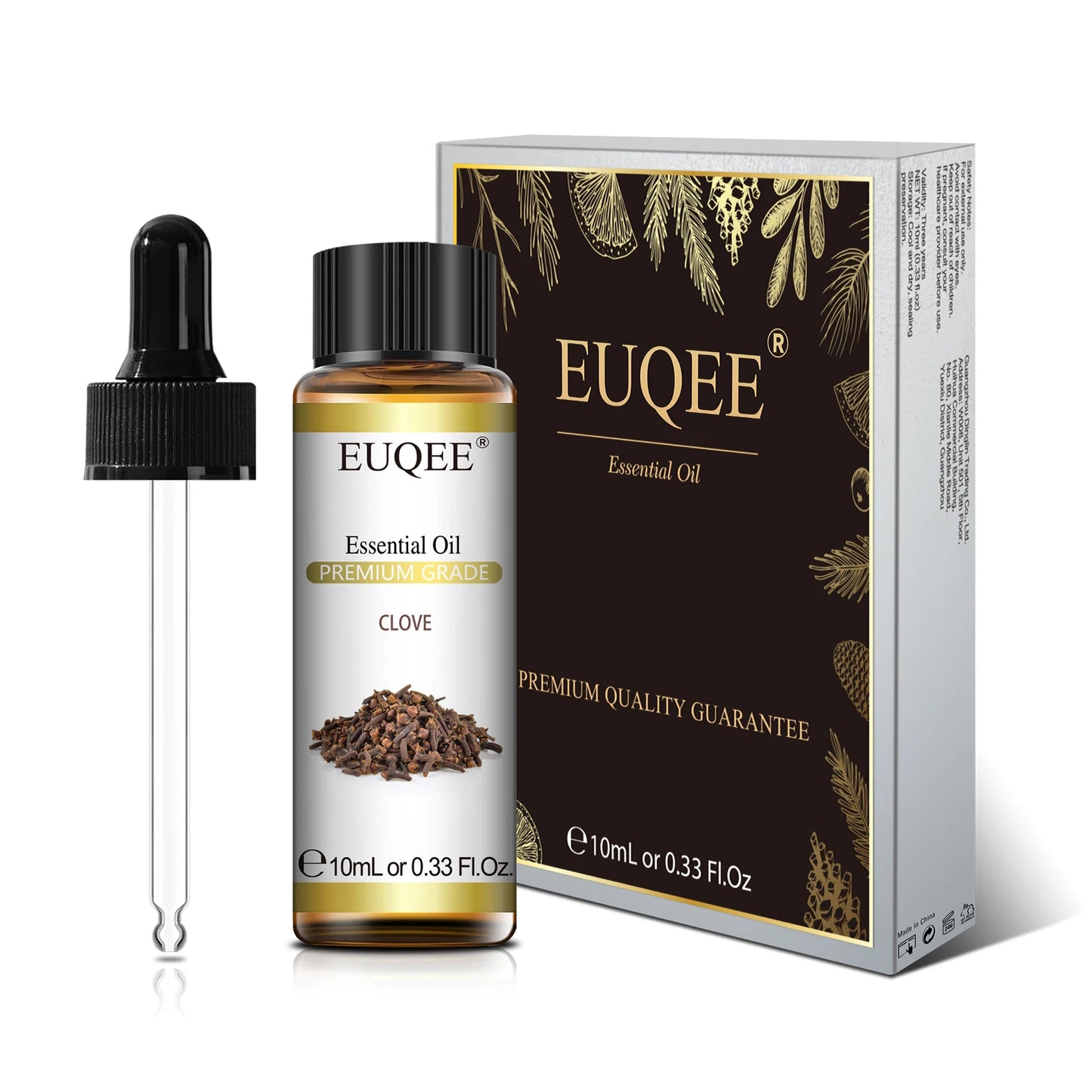 EUQEE 10ml Pure Natural Essential Oil Lavender Jasmine Eucalyptus Vanilla Sandalwood Sweet Orange Lemon Oregano Neroli Fragrance