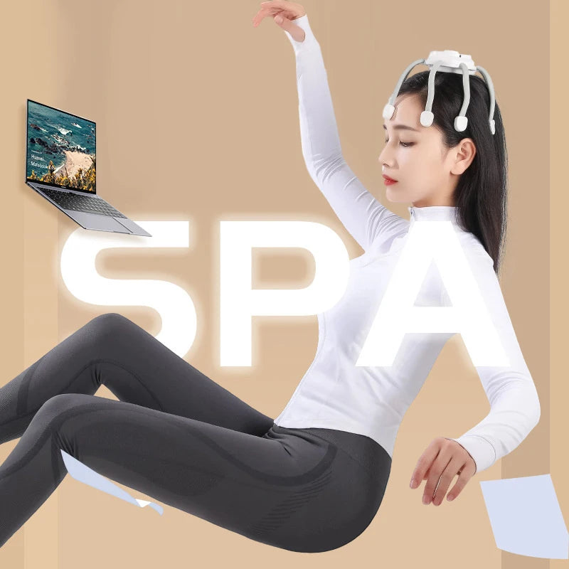 Electric Octopus Scalp Massager Hands-free 8 Claws Vibration Contacts 360 Degree 3 Modes Head Scratcher Massage Health Care